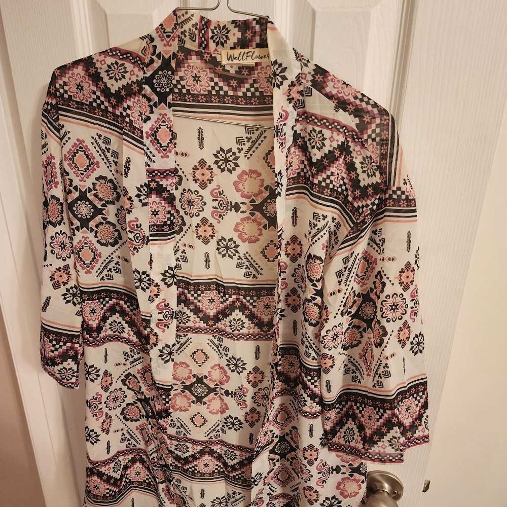 Wallflower shawl cardigan kimono